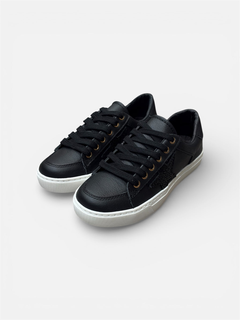 Tenis Dama 540 Negro en Cuero