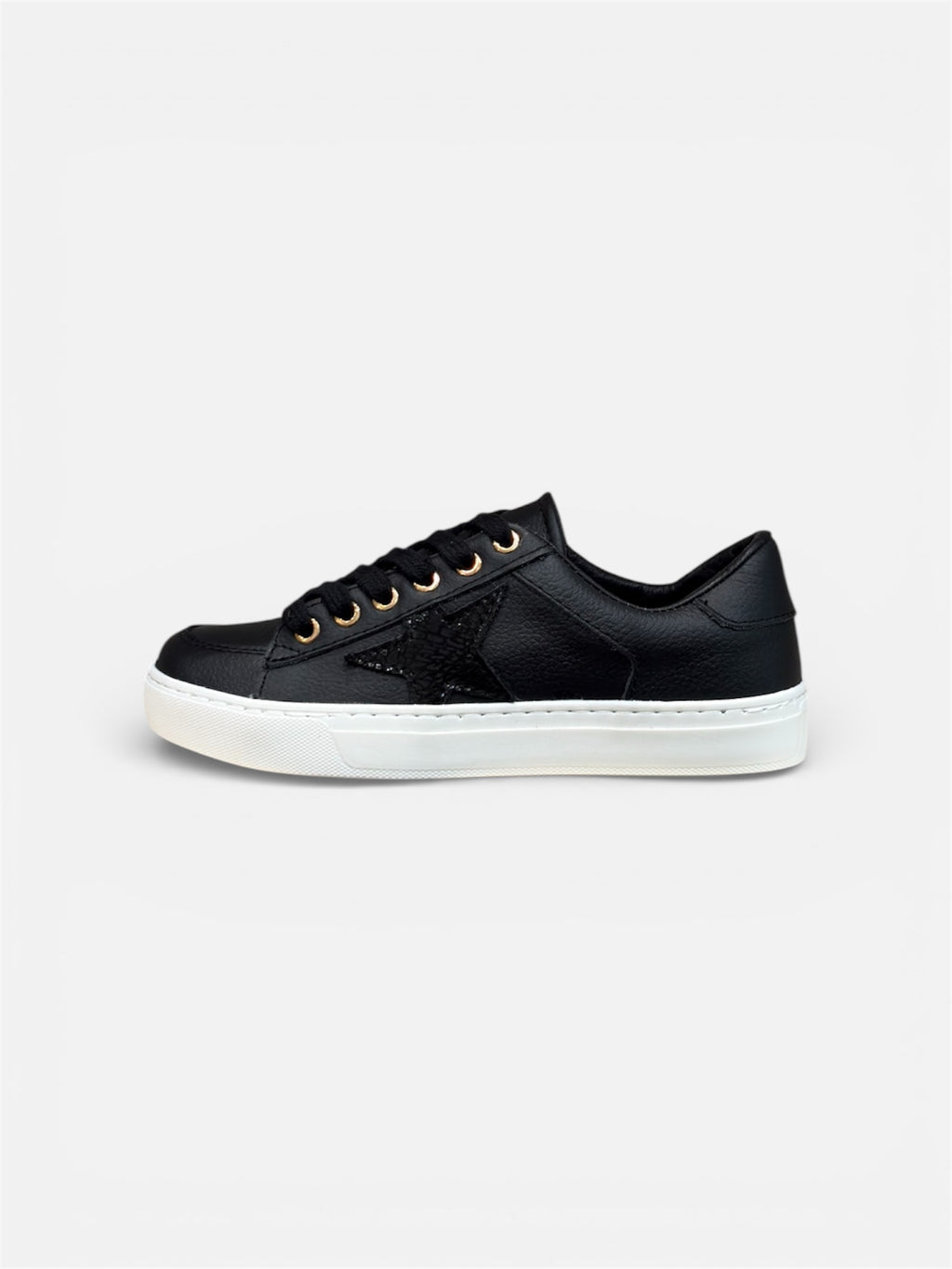 Tenis Dama 540 Negro en Cuero