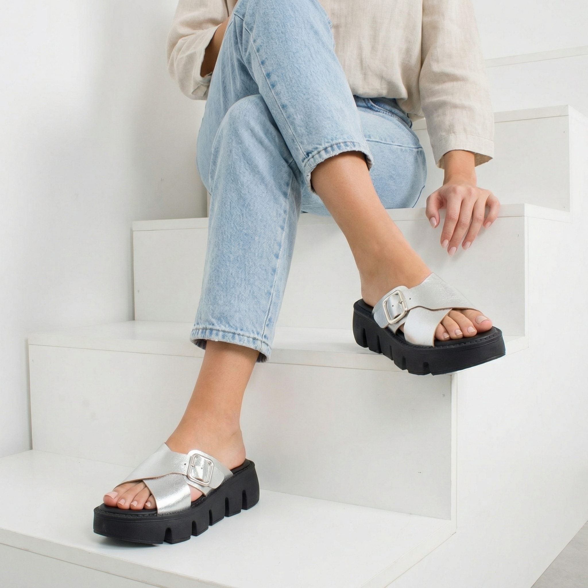 Sandalia Dama 2744 Plata